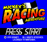Mickey's Racing Adventure (USA) (En,Fr,De,Es,It) Title Screen